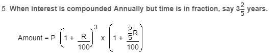 When interest is compounded Annually but time is in fraction